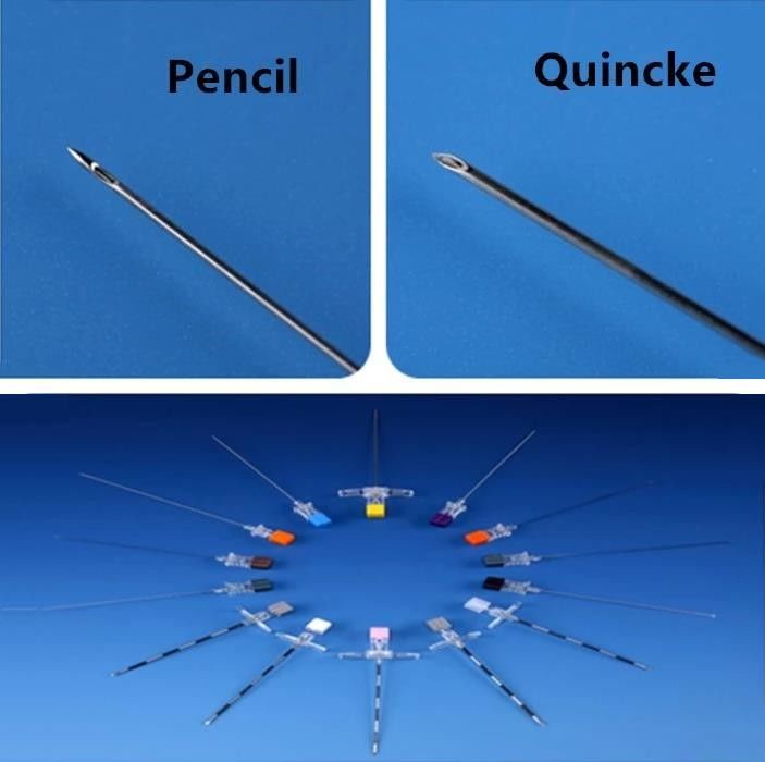18G-27G Spinal Needle Pencil Point Medical Spinal Needle With Quincke Bevel Or Pencil Point With Introducer