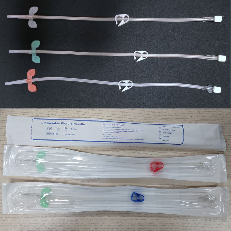 Medical Disposable Arteriovenous Fistula Puncture Needle Av Fistula Needle 17g For Hospital Use