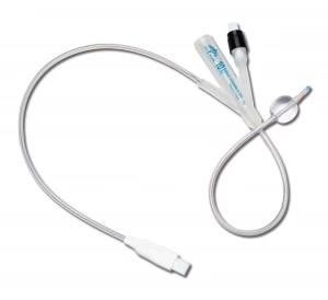 Medical Disposable Silicone Foley Ureter Catheter 2 Way Adult With Temperature Sensor