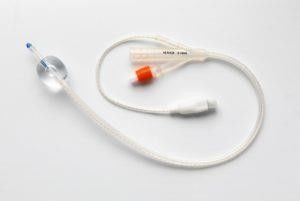 Medical Disposable Silicone Foley Ureter Catheter 2 Way Adult With Temperature Sensor