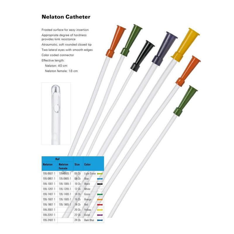 Nelaton Catheter F5-F24 Various Size For Women And Men PVC Urinary Tube Standard Nelaton Catheter With Normal Eyes