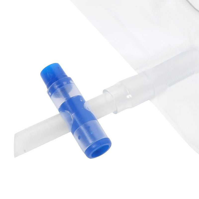 750ml 1500ml 2000ml PVC Film T-tap Outlet Disposable Medical Urology Urine Drainage Bag With Anti-reflux Valve