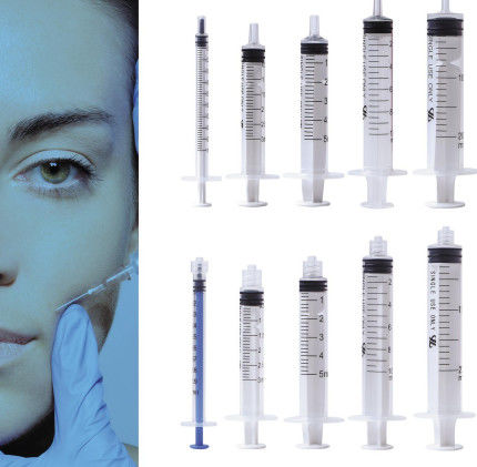 1ml 3ml 5ml 10ml 20ml High Transparent PC Luer Lock Beauty Syringe Mono Screw For Cosmetics