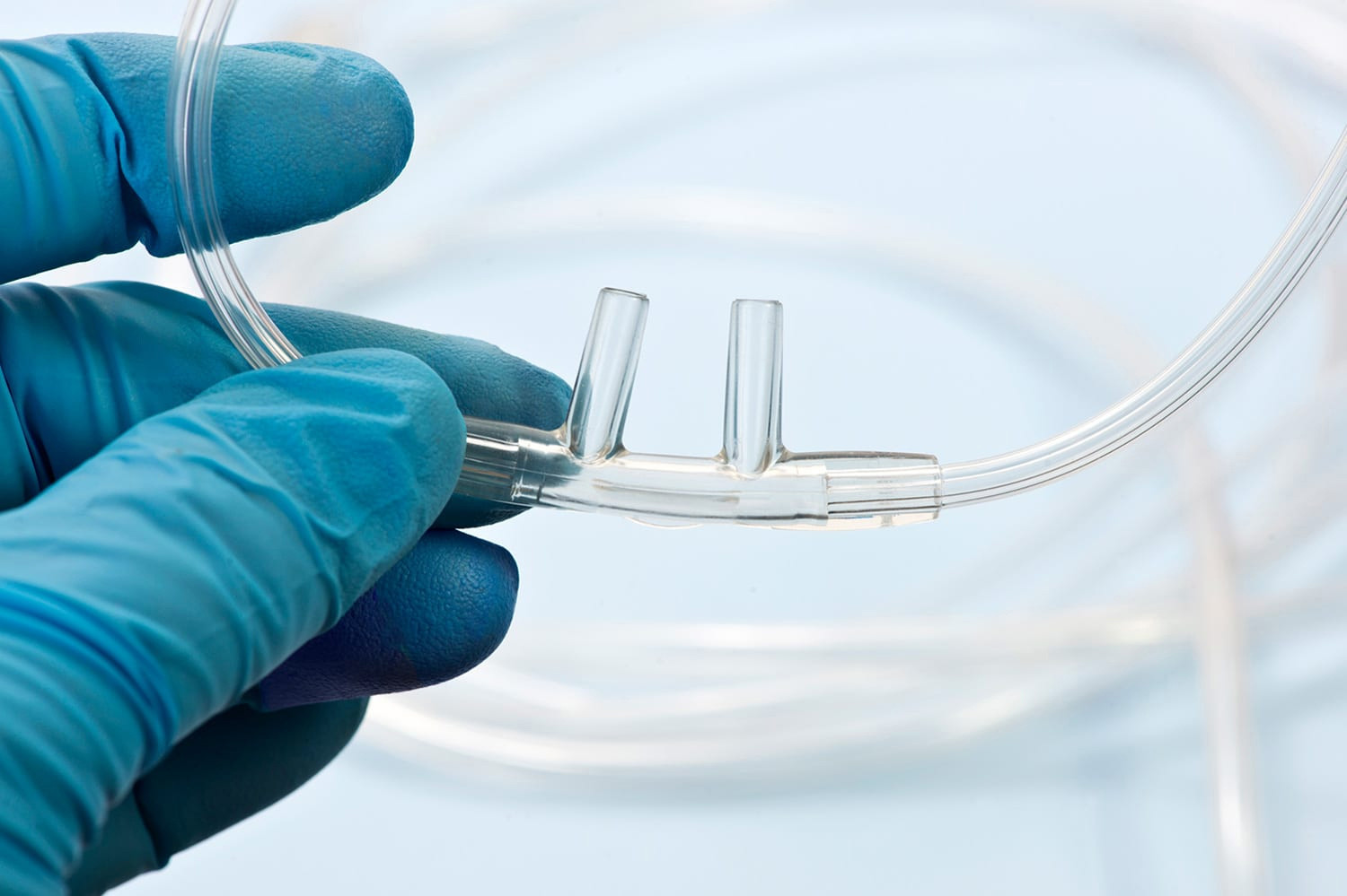 Medical Nasal Oxygene Cannula Disposable Curved Flared Soft Prongs